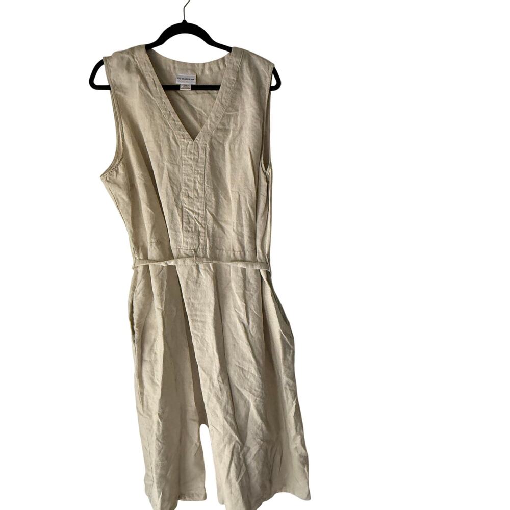 Liz Claiborne Cream Sleeveless Maxi Dress